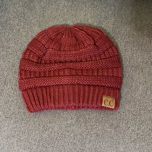 C.C. Burgundy beanie hat